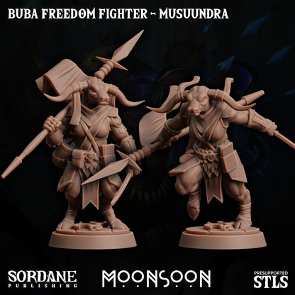 3D Printed Sordane Publishing Buba Freedom Fighter Musuundra Moonsoon 28 32mm D&D