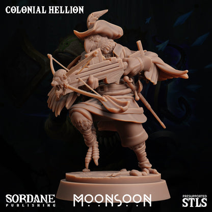 3D Printed Sordane Publishing Colonial Hellion Moonsoon 28 32mm D&D
