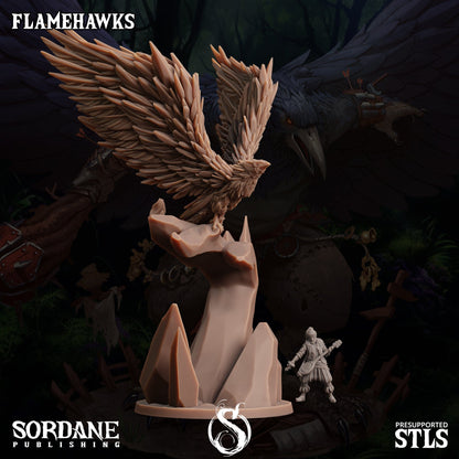 3D Printed Sordane Publishing Crystal Flamehawk Burrows Below 28 32mm D&D
