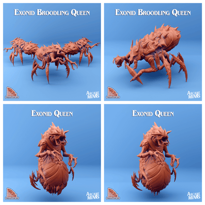 3D Printed Sordane Publishing Exonids Queen Set 28 32mm D&D