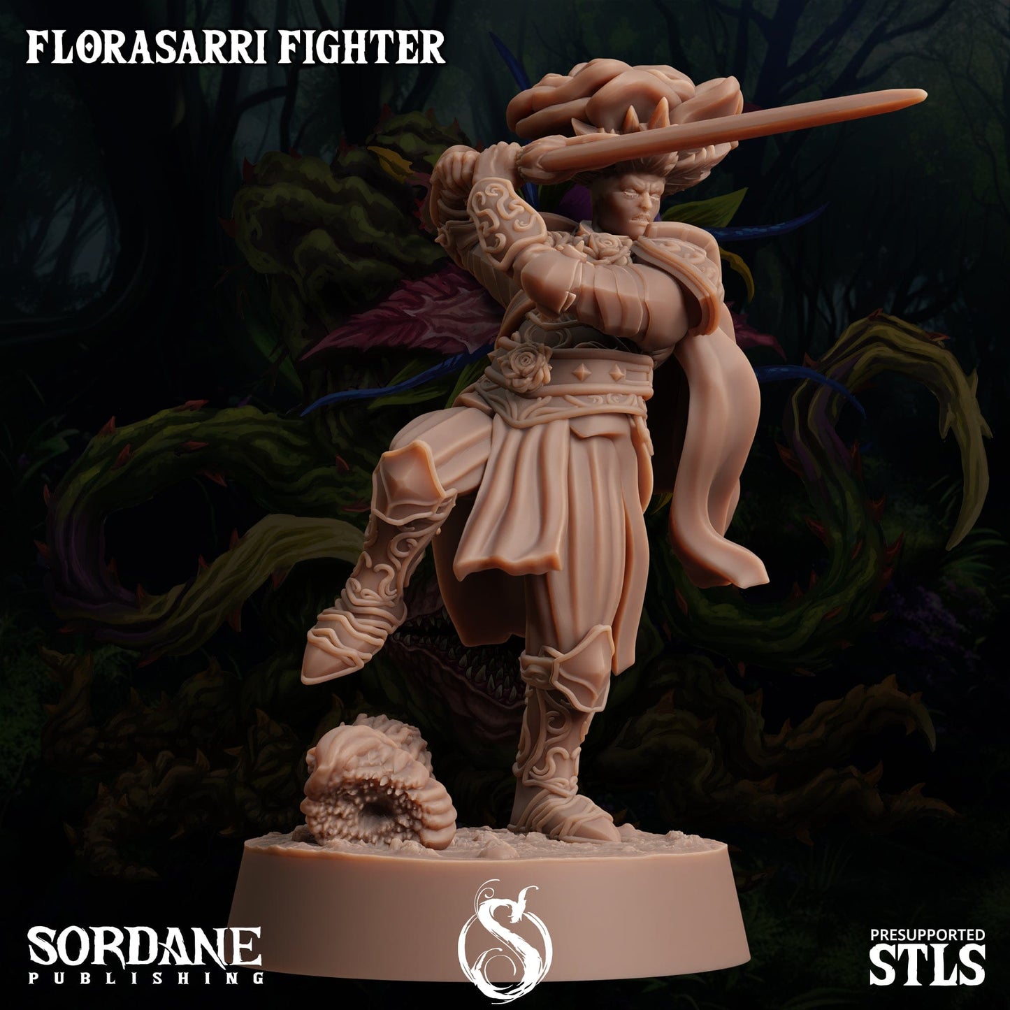 3D Printed Sordane Publishing Florasarri Paladin Cupid's Embrace Set 28 32mm D&D