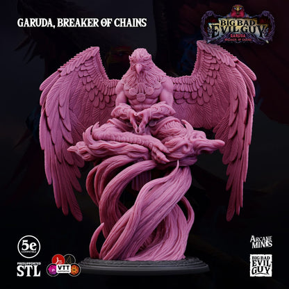 3D Printed Sordane Publishing Garuda, Breaker of Chains 28 32mm D&D