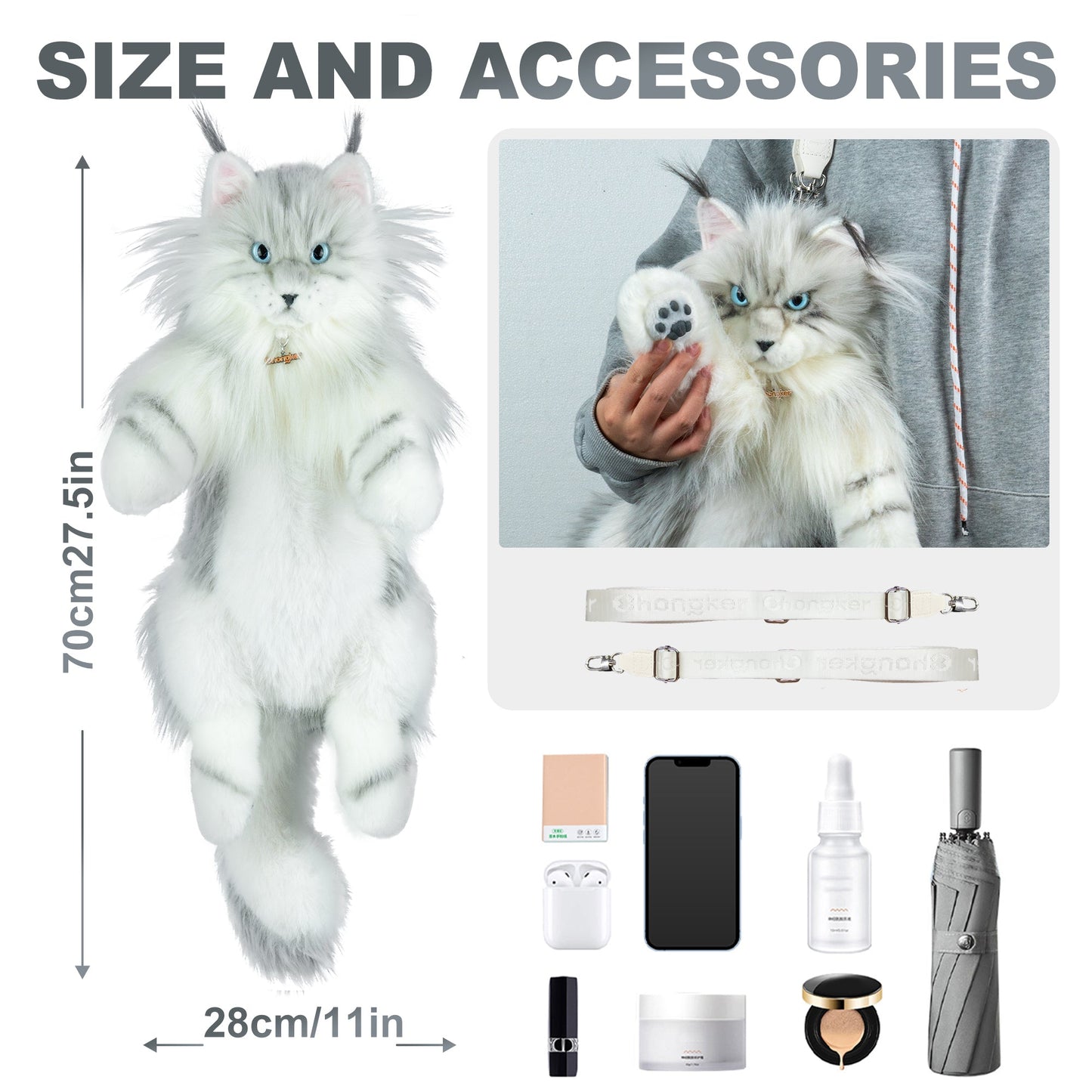 Maine Coon Cat Backpack – Realistic Cat Stylish Daypack