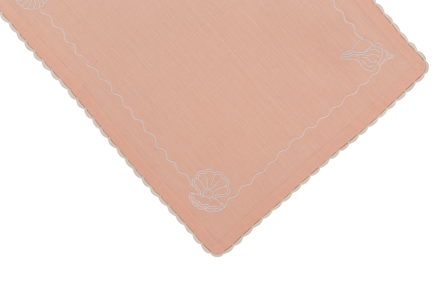 Hand Embroidered Marine Life Placemats 14" × 18" (Set of 4)