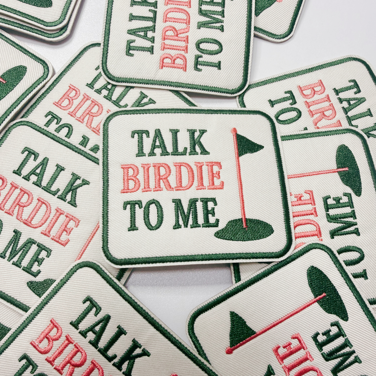 Talk Birdie To Me (3"x2.5") GOLF - Embroidered Hat Patch