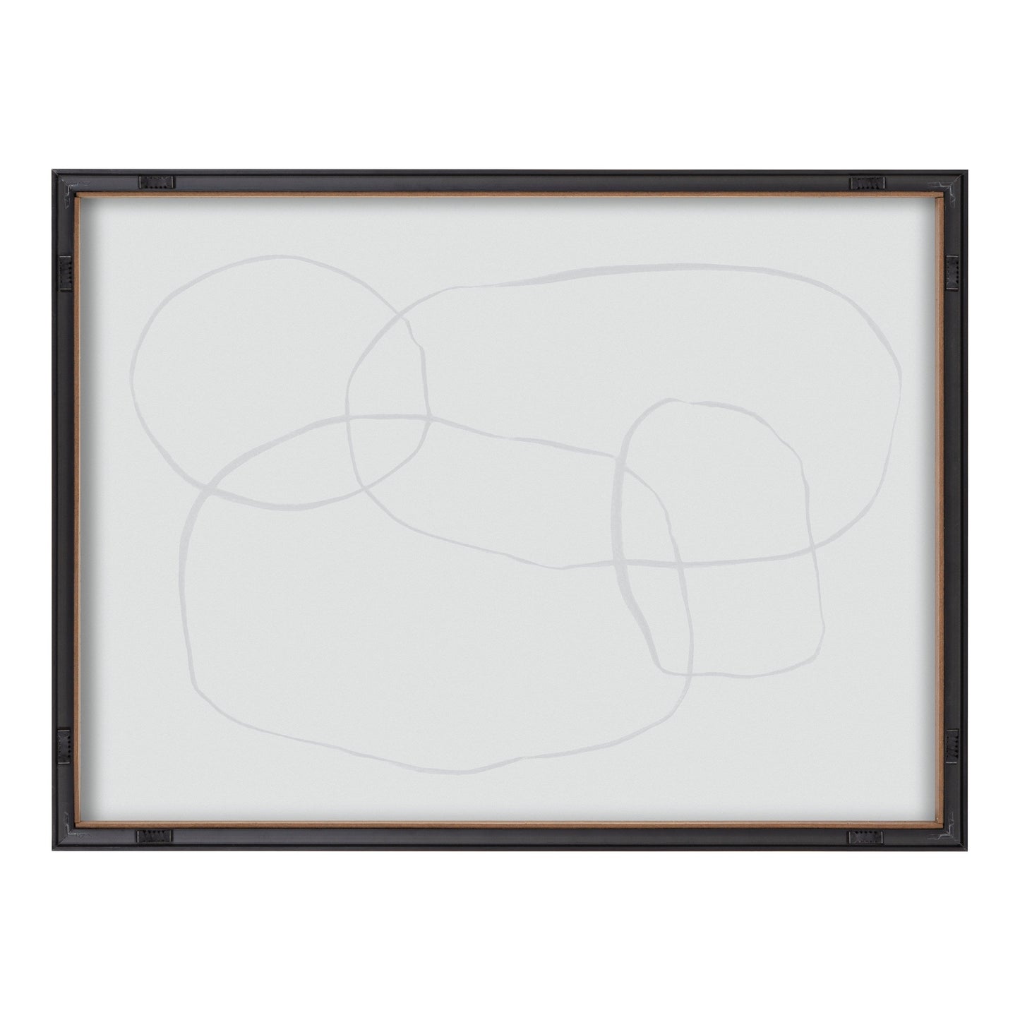 Blake 871 Modern Circles Framed Printed Glass by Teju Reval of SnazzyHues