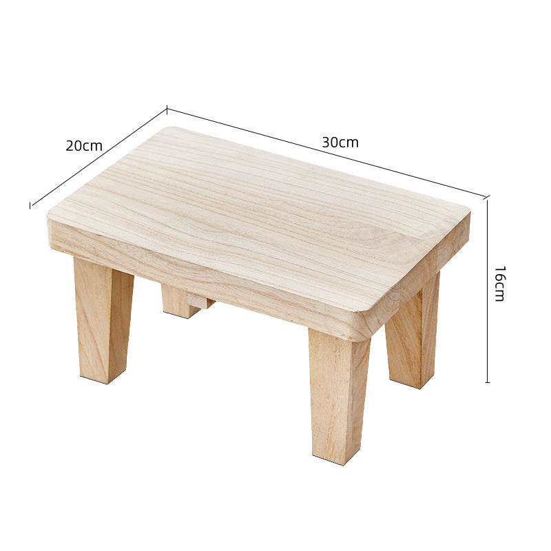 Japanese Solid Wood Stool – Minimalist, Thick-Leg Design