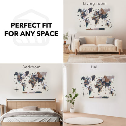 3D LUMINOUS LED Wooden World Map 2.0 Mystery