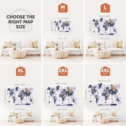 3D LED / LUMINOUS Wooden World Map 3.0 Mystery