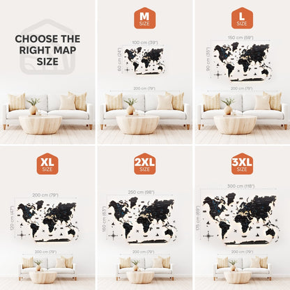 3D LED / LUMINOUS Wooden World Map 3.0 Space