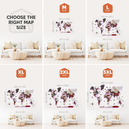 3D LED / LUMINOUS Wooden World Map 3.0 Urban