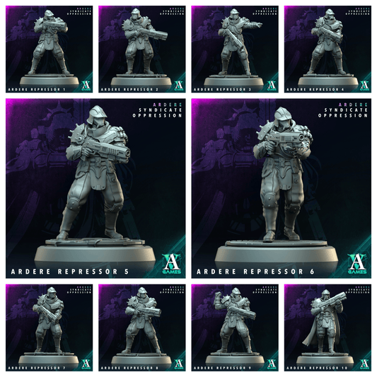 3D Printed Archvillain Games Ardere Repressor Ardere - Syndicate Oppression 28 32mm D&D
