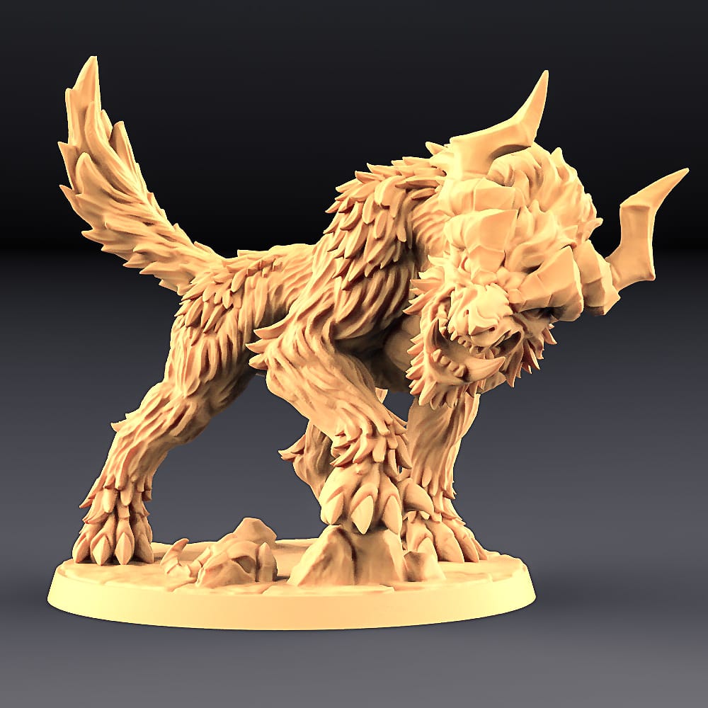 3D Printed Artisan Guild Vesdra on Gorefang (Worg) Orc Barbarians Set  28mm 32mm