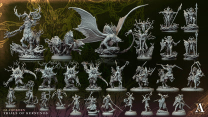 3D Printed Archvillain Naelithir Gladeguard Gladeborn - Trials of Kernunos 28 32mm D&D