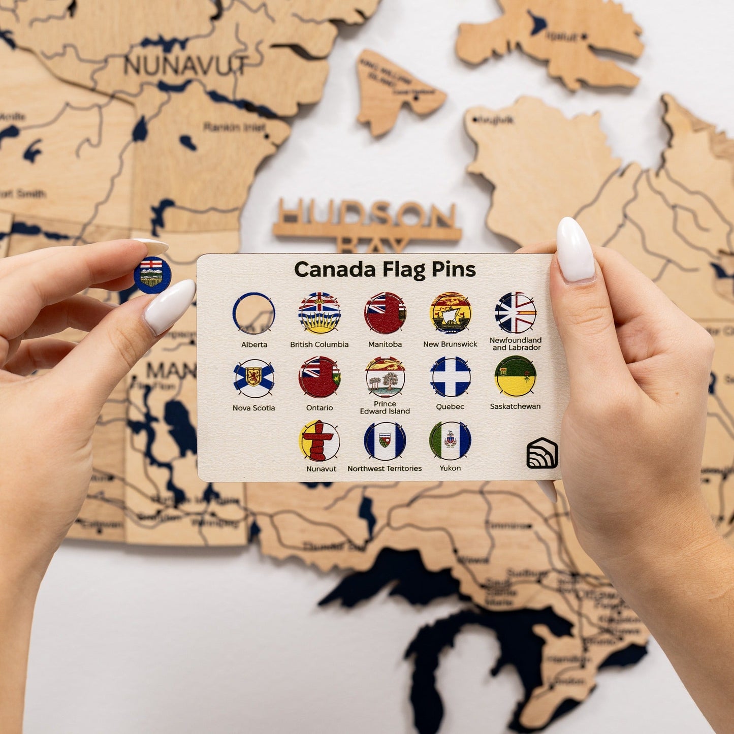 3D Wooden Map of Canada – Gold