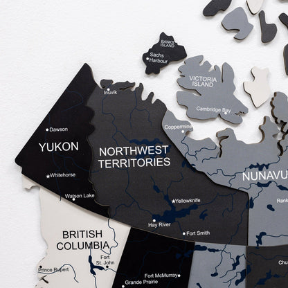 3D Wooden Map of Canada – Nordik
