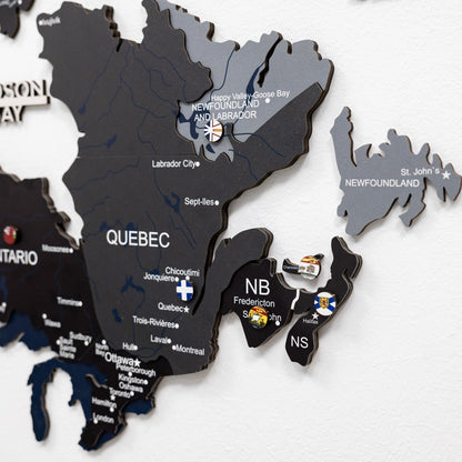 3D Wooden Map of Canada – Nordik