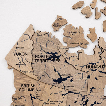 3D Wooden Map of Canada – Terra