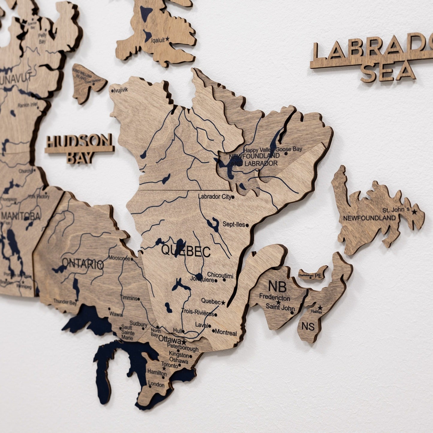3D Wooden Map of Canada – Terra