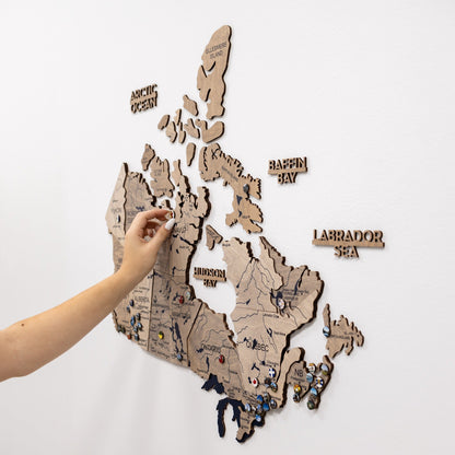 3D Wooden Map of Canada – Terra