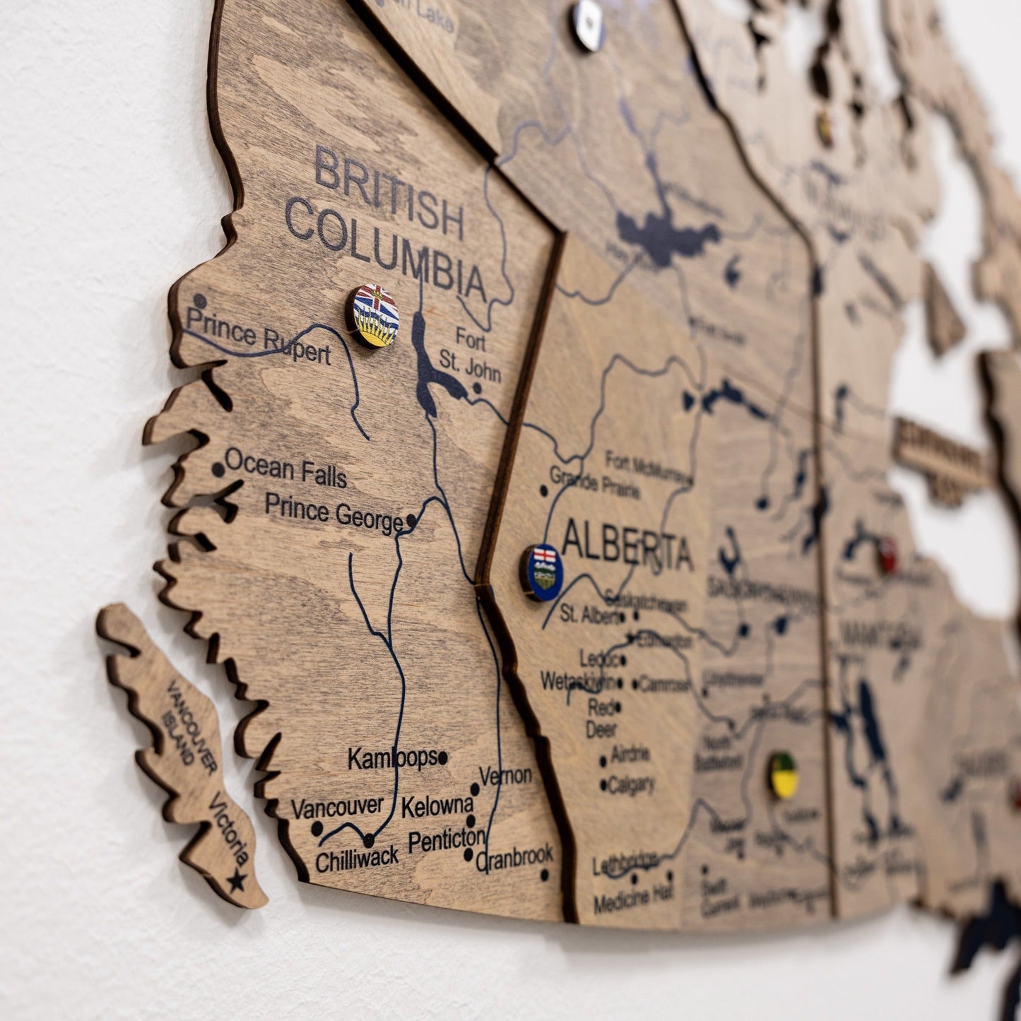 3D Wooden Map of Canada – Terra