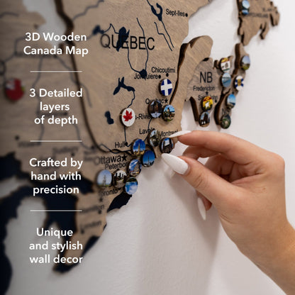 3D Wooden Map of Canada – Terra