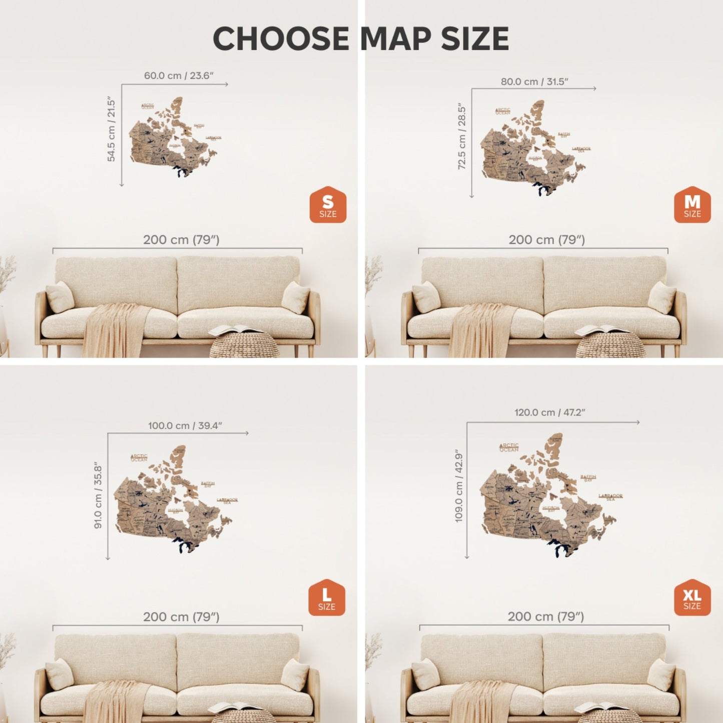 3D Wooden Map of Canada – Terra