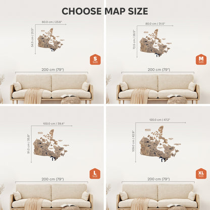 3D Wooden Map of Canada – Terra