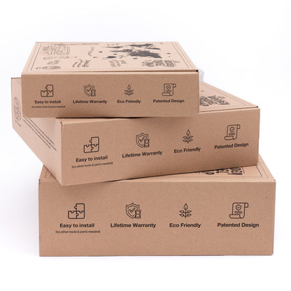 3D Wooden World Map Gold