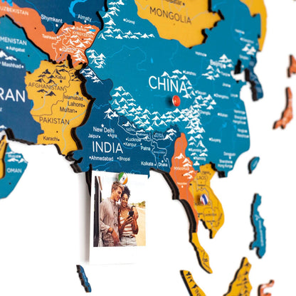 3D Wooden World Map Indie