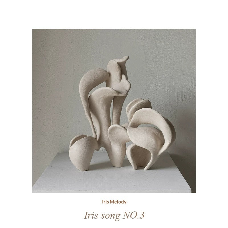 Handcrafted Wabi‑Sabi Resin Art Vase – Neutral Minimalist Sculpture