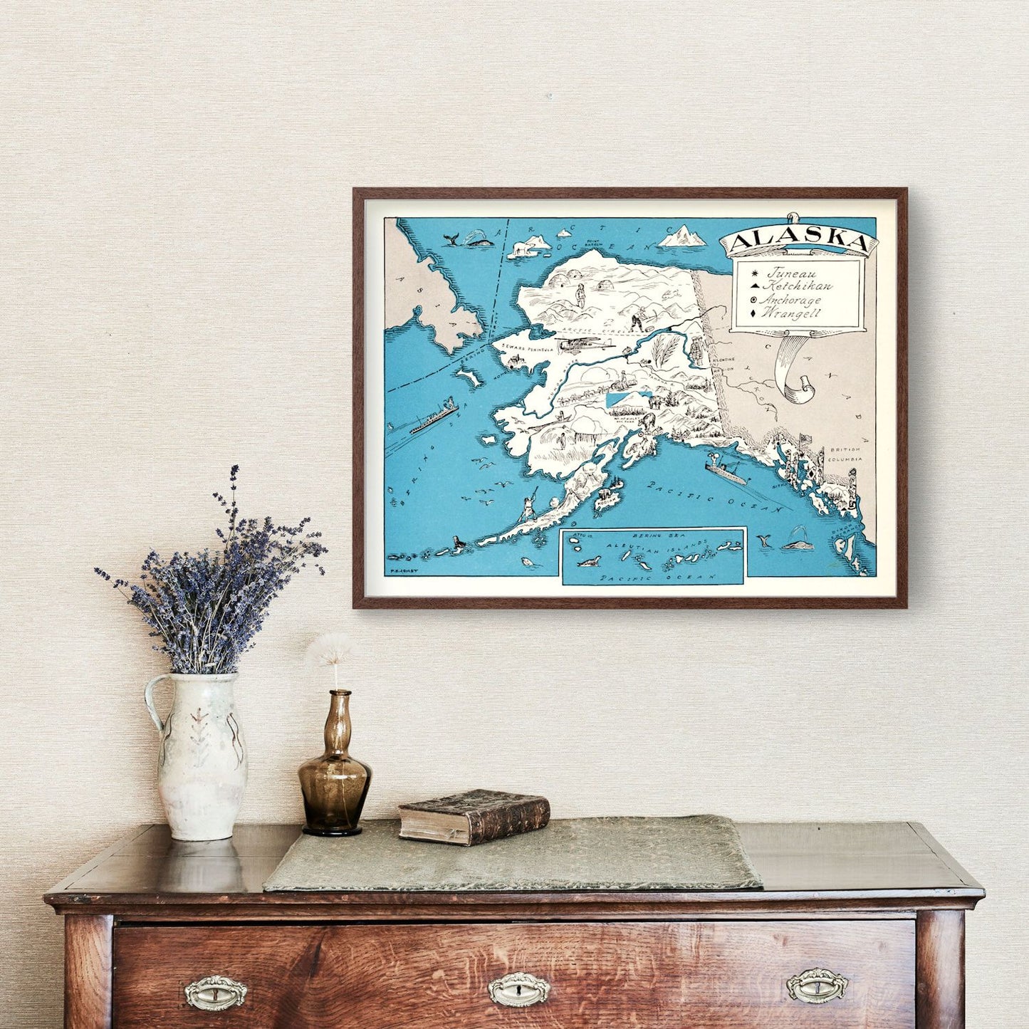 Vintage Map of Alaska 1931