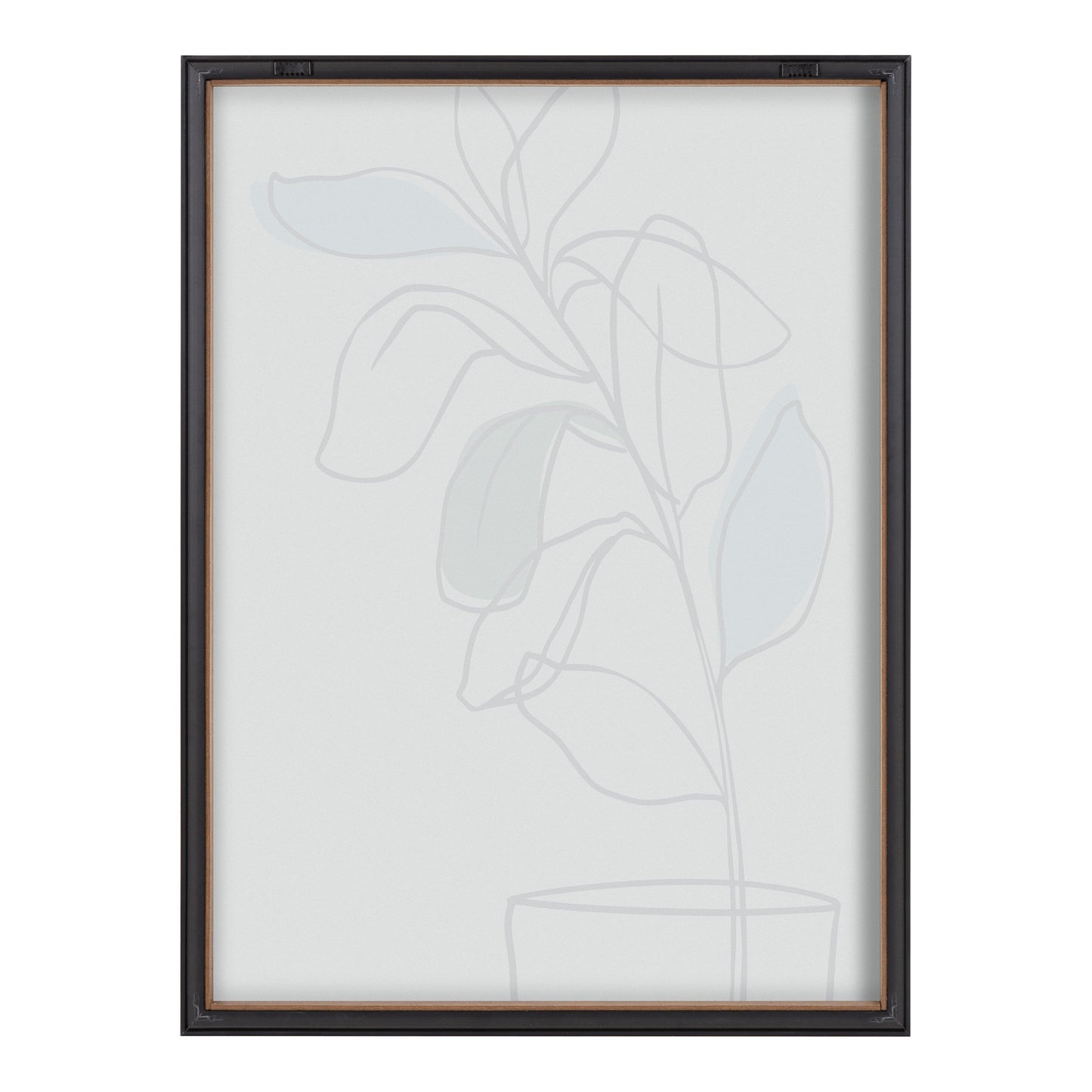Blake Tranquil Fiddle Leaf Framed Printed Glass by Elizabeth Silver
