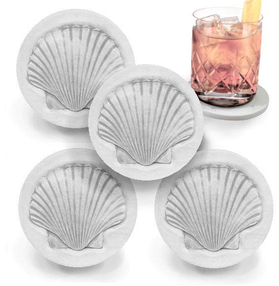 Scallop Shell Drink Coasters