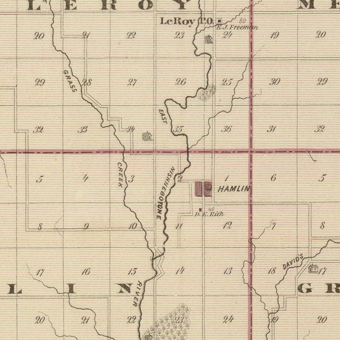 Vintage Map of Audubon County, Iowa 1875