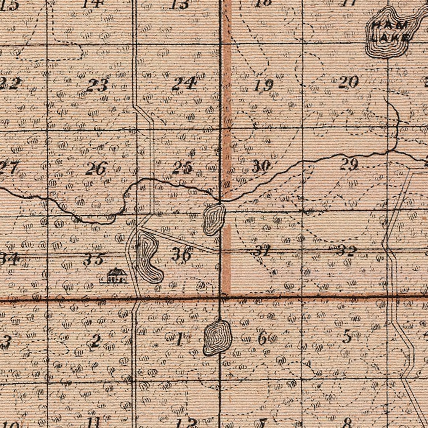 Vintage Map of Anoka County, Minnesota 1874