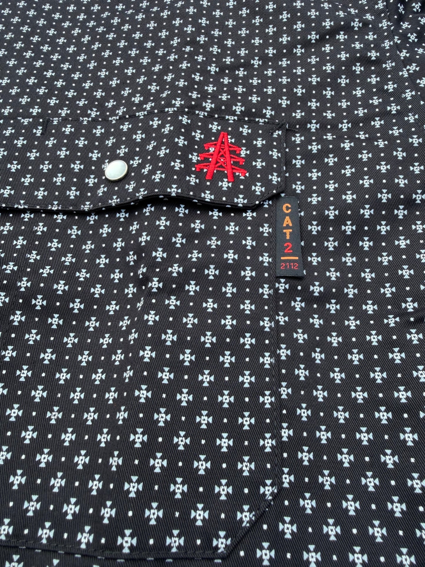 FR Pearl Snap Work Shirt - Reaper Black