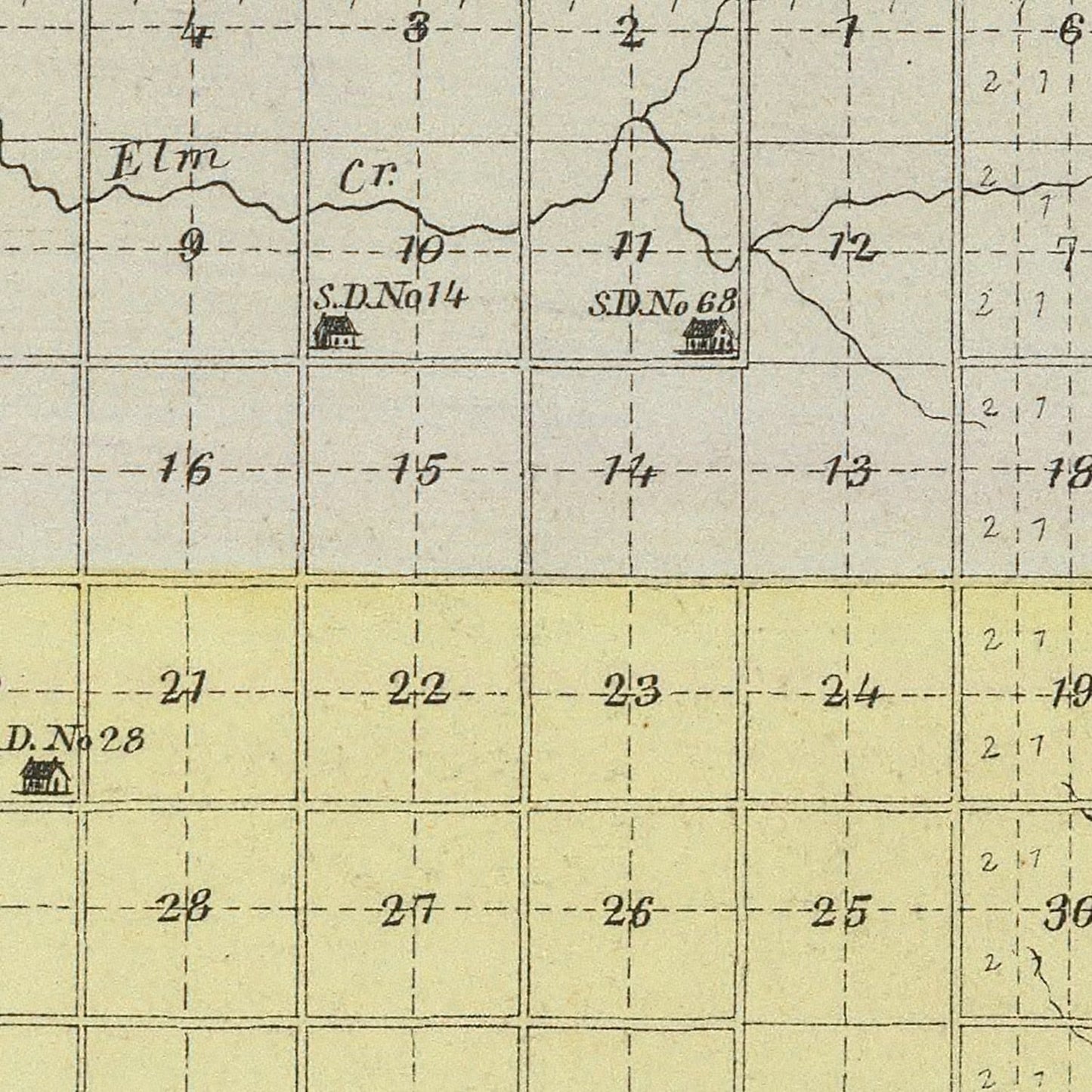 Vintage Map of Allen County, Kansas 1887