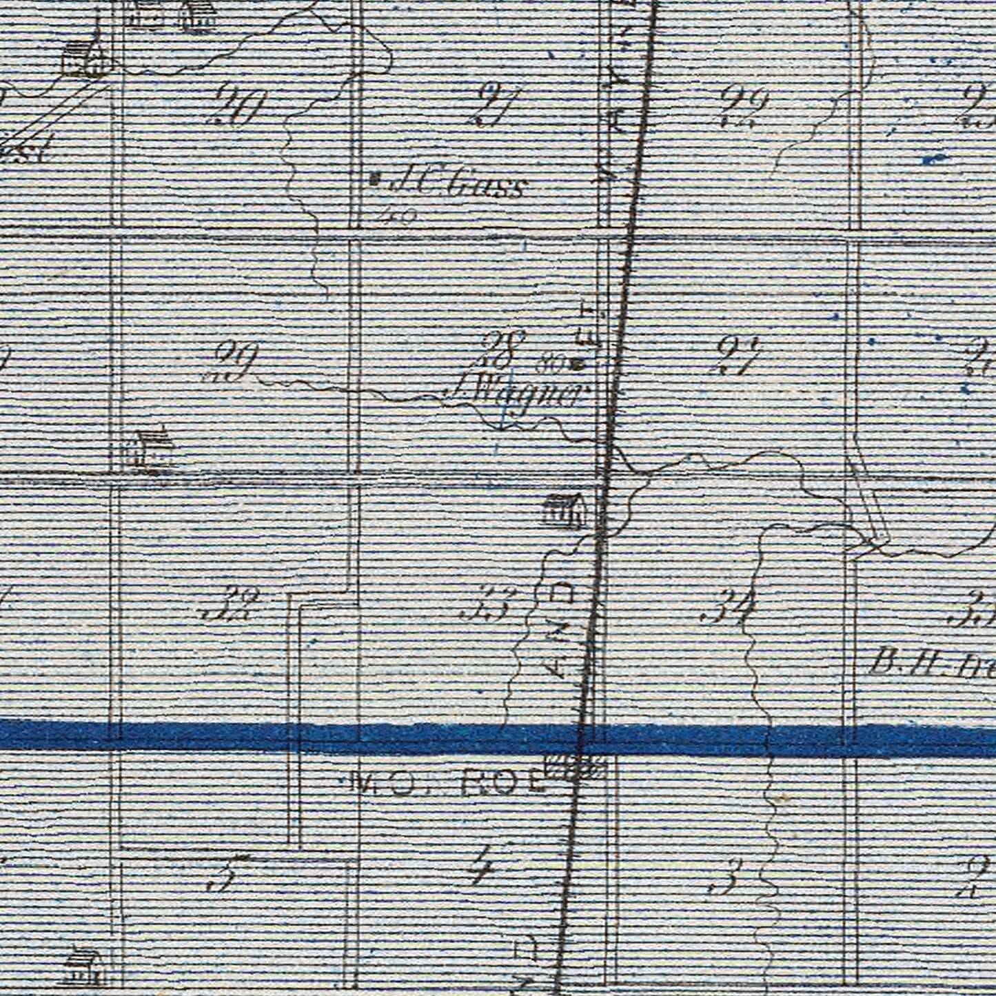 Vintage Map of Adams County, Indiana 1876