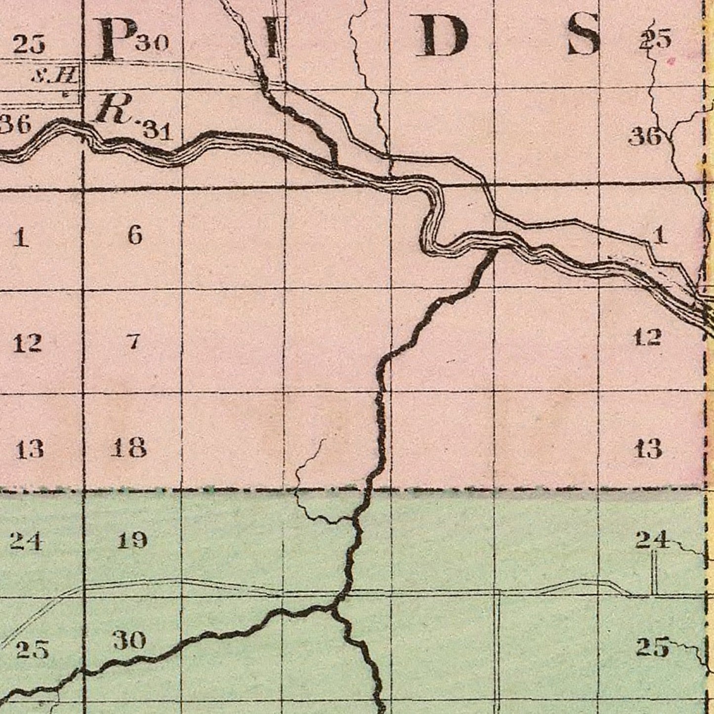 Vintage Map of Alpena County, Michigan 1873