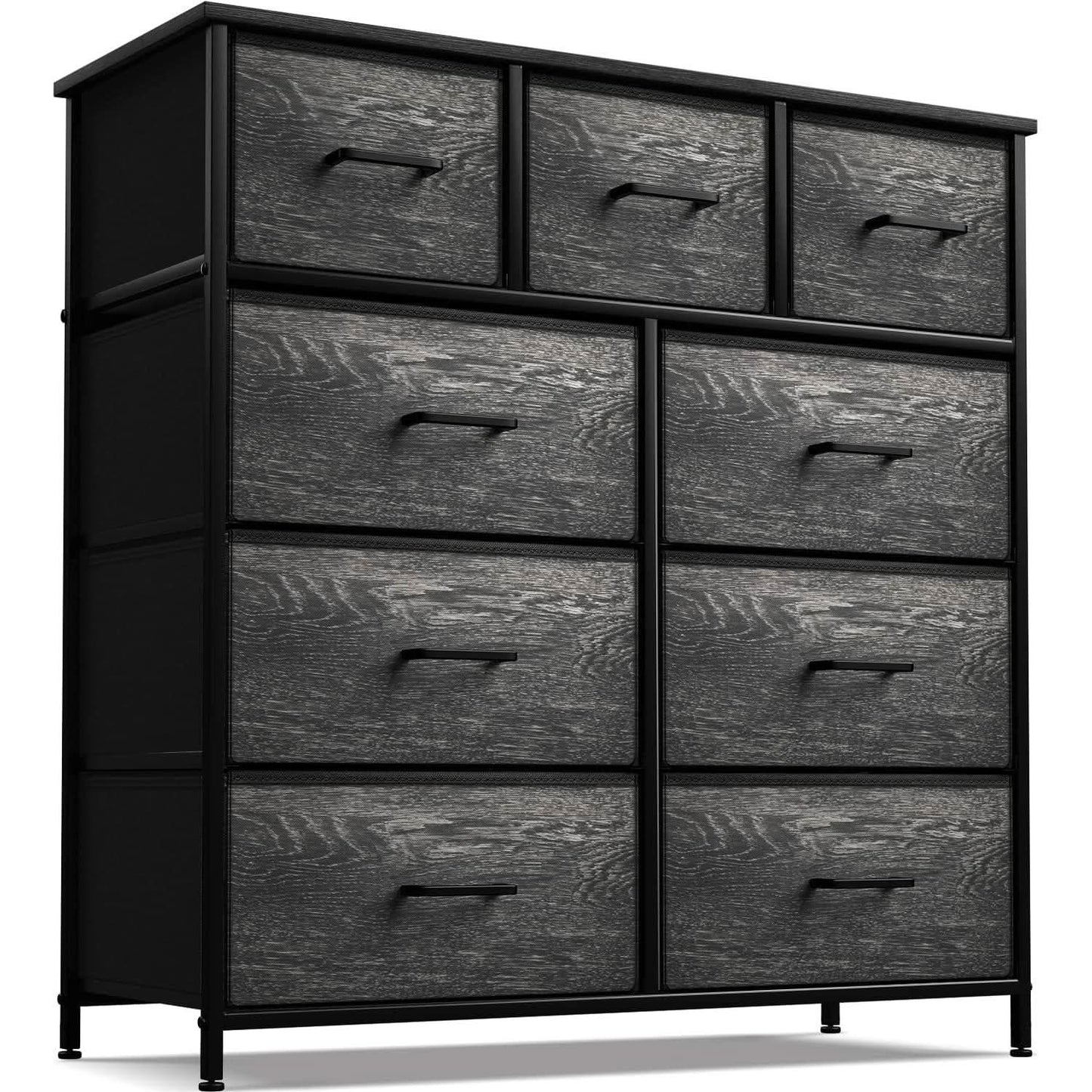 Faux Wood Dresser 9 Drawers For Bedroom Furniture Storage