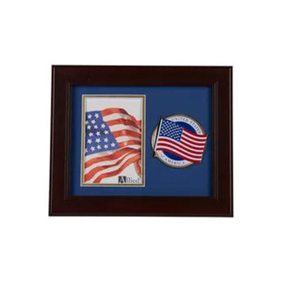 American Flag Medallion 4-Inch by 6-Inch Portrait Picture Frame