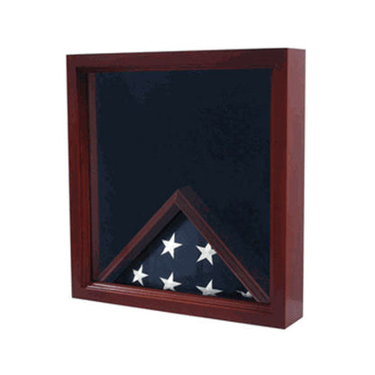 Air Force Flag, Medal Display Case, Flag Shadow Box - Cherry or Oak or Walnut or Mahogany or Black Material.