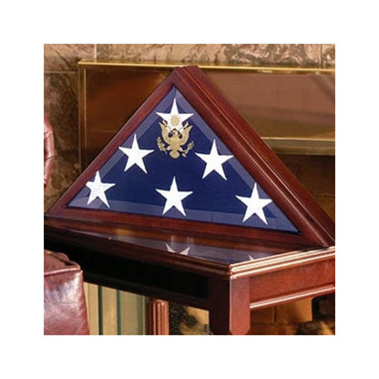 American Burial Flag Box, Large Coffin Flag Display Case - 3ft x 5ft American Flag.