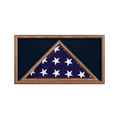 Large Military Flag and Medal Display Case - Shadow Box - Fit 3" x 5" Flag.