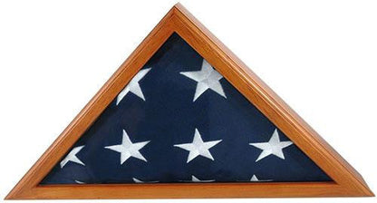 Flag Connections Officers Flag and Display Case, 5 by 9.5-Feet, Solid Oak