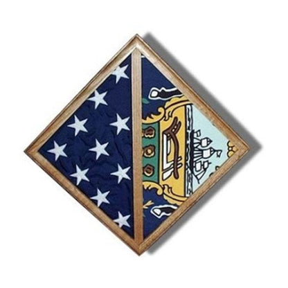 2 Flags display case - Wall Mounted box - Fit 4" x 6" Flag.