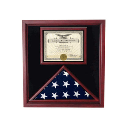 Flag and Document Display Case - Fit 4" x 6" flag.