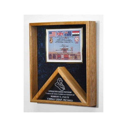 Flag case - Shadow Box - Oak Material.