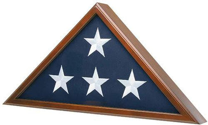 Flag Connections Flag Case for American Veteran Burial Flag Cherry Finish 5' x 9.5' flag